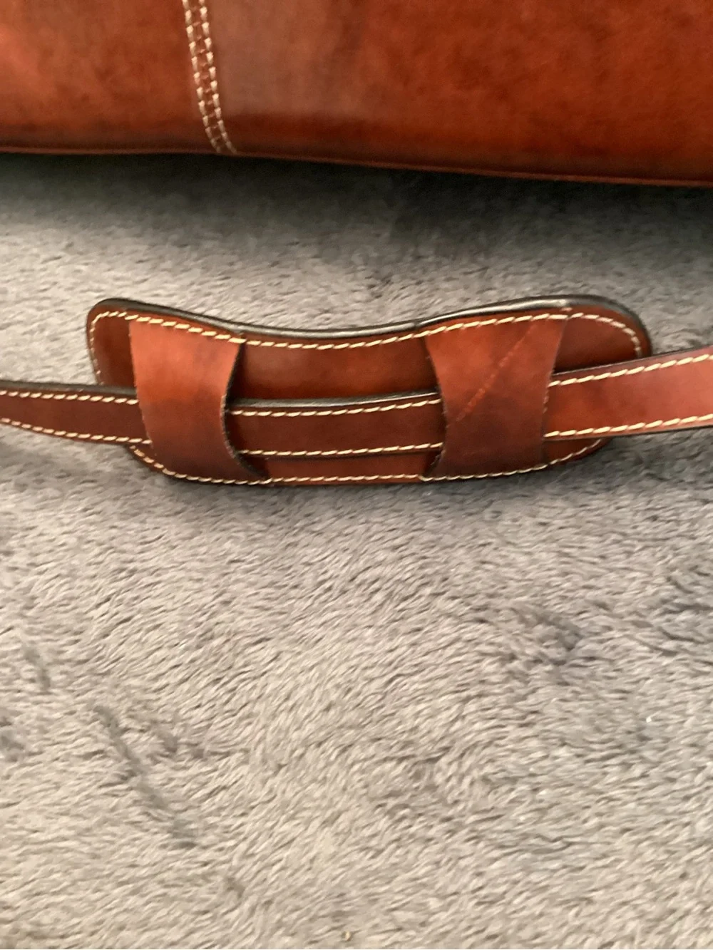 Vera Pelle Brown Italian Leather  Briefcase/Shoulder/Lap Top Bag
